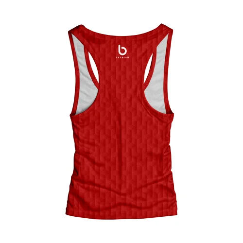 Czerwony  tank top olimpijski męski Basic Czerwony TANK TOP OLIMPIJSKI MĘSKI Basic.tył.png