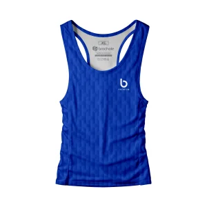 Niebieski  tank top olimpijski męski Premium