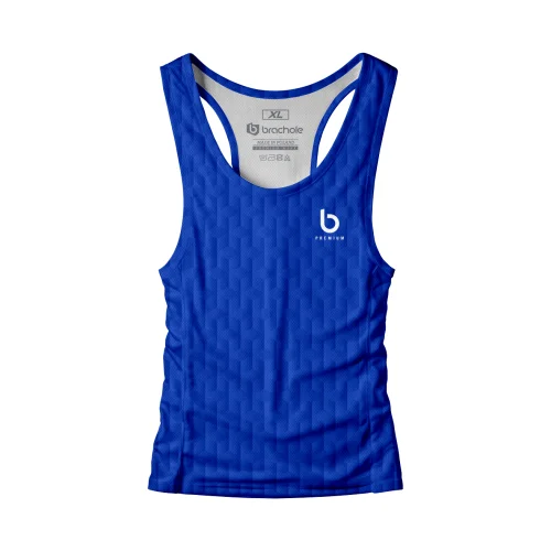 Niebieski  tank top olimpijski męski Premium