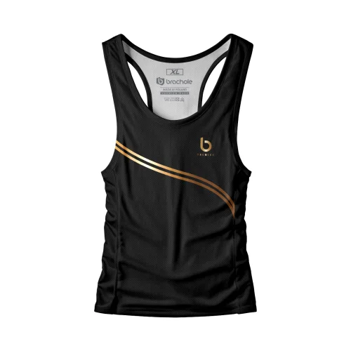 Czarny tank top męski sportowy Luxury