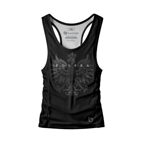 Czarny tank top męski Polska Dark Czarny tank top męski sportowy Polska Dark.png