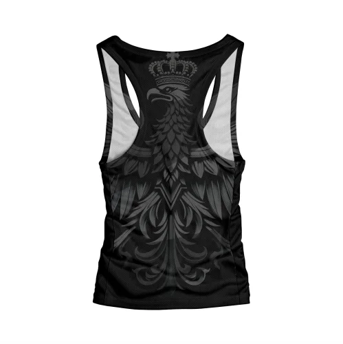 Czarny tank top męski Polska Dark Czarny tank top męski sportowy Polska Dark.tył.png