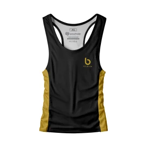 Czarno-złoty gym tank top Shine
