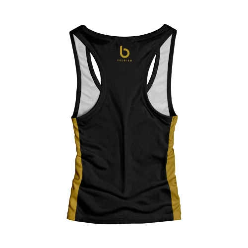 Czarno-złoty gym tank top Shine Czarno-złoty gym tank top Shine.tył.png