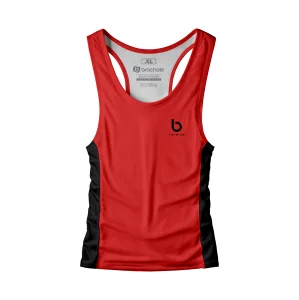 Czerwony tank top męski sportowy