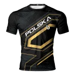 Czarny T-shirt męski oddychający Glory Gold