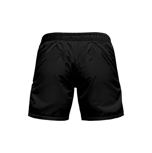Czarne spodenki sportowe męskie z kieszeniami Nitra Red Czarne spodenki sportowe męskie z kieszeniami  Nitra Red.tył.png