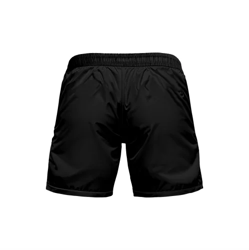 Czarne krótkie spodenki do ćwiczeń męskie Vert Green Czarne krótkie spodenki sportowe męskie vert green.tył.png