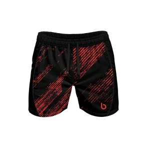 Czarno-czerwone spodenki do treningu męskie Raw Red
