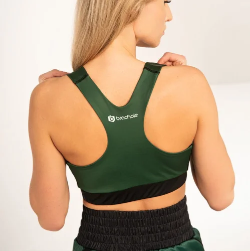 Zielony biustonosz sportowy damski Brachole Zielony biustonosz sportowy damski Brachole.tył.jpg