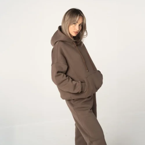Brązowa bluza damska kangurka oversize Brązowa bluza kangurka bardzo dobrej jakości.jpg