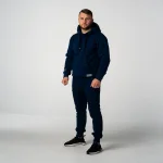 Granatowe spodnie dresowe męskie z kieszeniami joggery