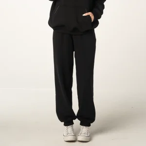 Czarne  spodnie dresowe joggery damskie oversize