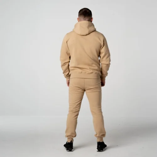 Beżowa Bluza z Zamkiem pod Szyją Prestige Beżowa bluza na zamek z kapturem