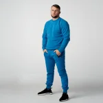 Turkusowa bluza męska z bawełny