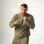 Oliwkowa bluza  męska z bawełny Brachole