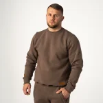 Brązowa klasyczna bluza sportowa