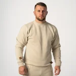 Kremowa bluza męska z bawełny Premium