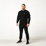Czarny dres męski bawełniany Premium