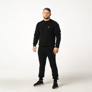 Czarny dres męski bawełniany Premium