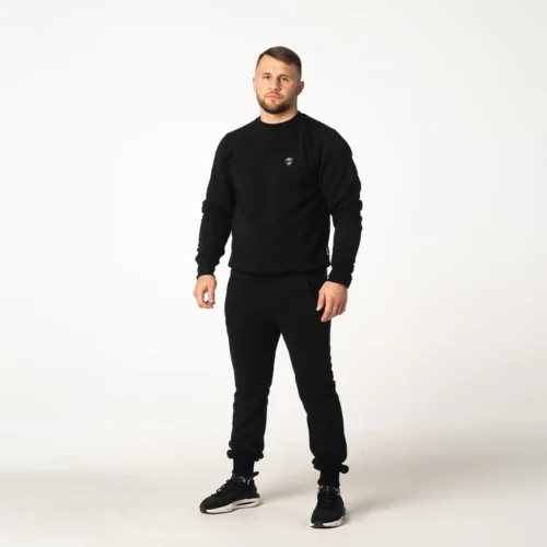 Czarny dres męski bawełniany Premium Czarny dres męski bawełniany Premium