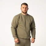 Oliwkowa bluza  męska z bawełny Brachole