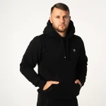 Czarna bluza kangurka męska z kapturem