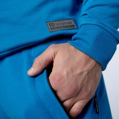 Turkusowy komplet dresowy męski Prestige Turkusowe Spodnie dresowe męskie z kieszeniami joggery