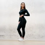 Komplet Urban Soft Legginsy i Crop top z długim rękawem
