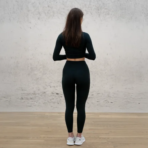 Komplet Urban Soft Legginsy i Crop top z długim rękawem komplet damski do treningu Urban Soft
