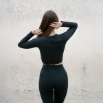 Crop top damski czarny