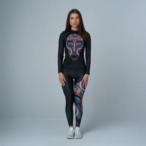 Legginsy Treningowe z wysokim stanem Damskie Maska